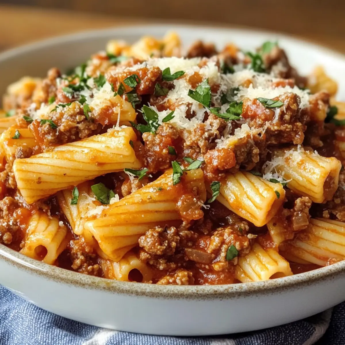 Rindfleisch Pasta in TomatensoAe Rezept u087u6